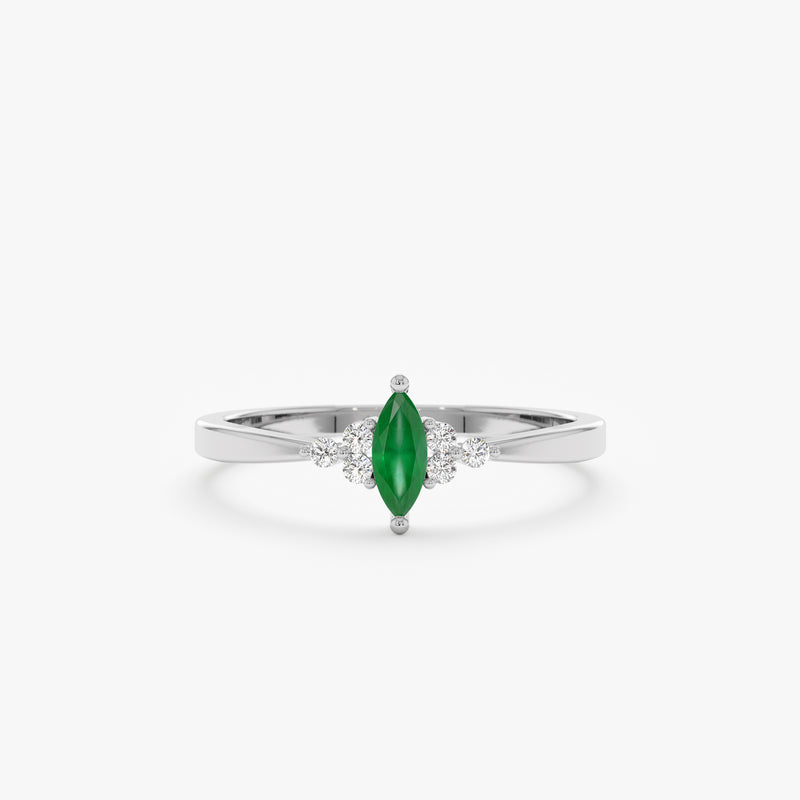 white gold handmade ring