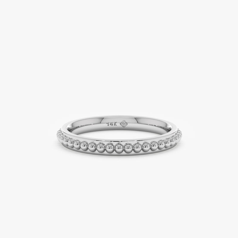 white gold handmade band