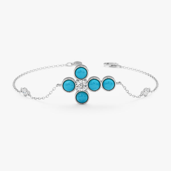 Turquoise Cross Bracelet, Odessia