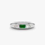 white gold dome ring