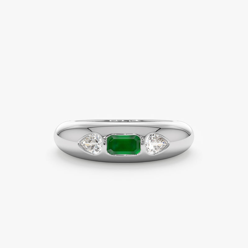white gold dome ring