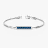Blue Topaz Bar Bracelet, Kira