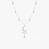 Gold Moon and Stars Diamond Necklace, Isby