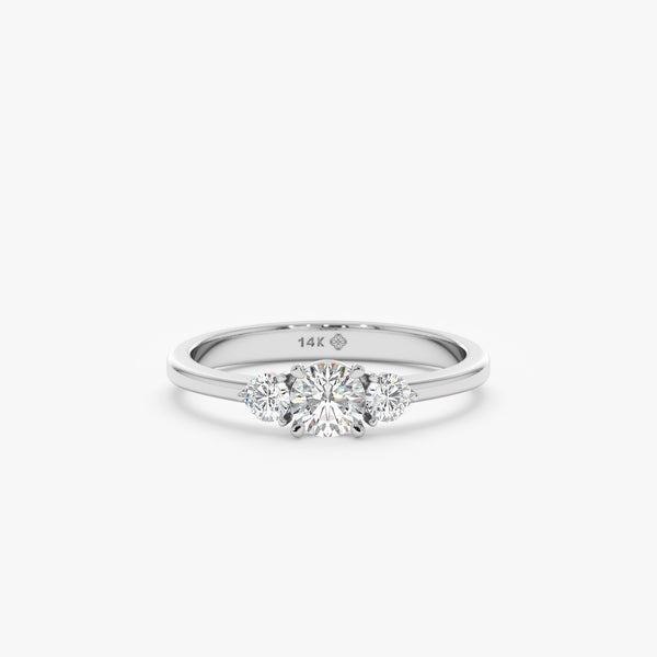 Natural Diamond and Solid Gold Promise Ring, Vida