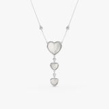Mother of Pearl Heart Necklace, Velantra