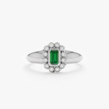 white gold statement ring