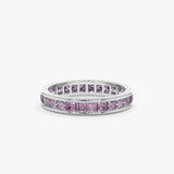 white gold handmade amethyst ring