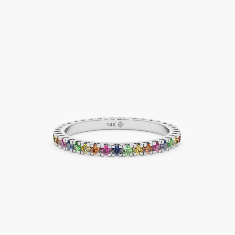 white gold handmade eternity band