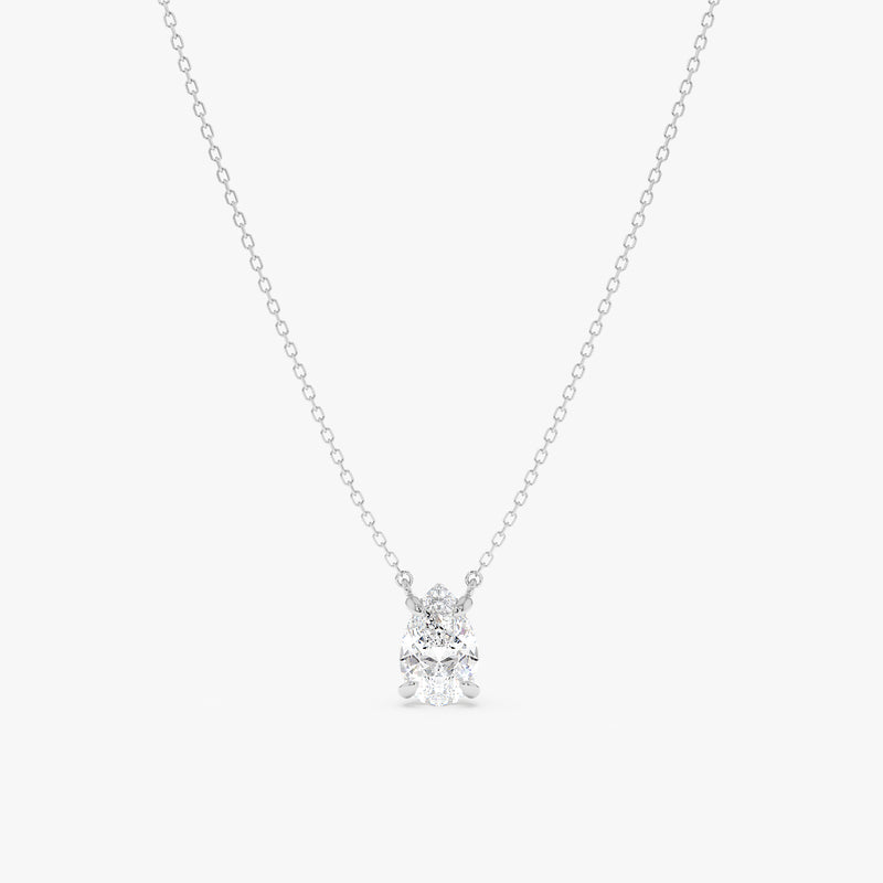 Pear Shape Lab Diamond Necklace, Ziva