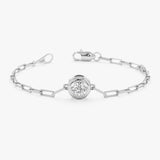 Lab Grown Diamond Paperclip Bracelet, Elarith