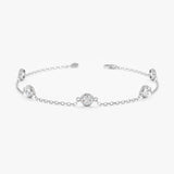Natural Diamond By the Yard Bracelet In Solid Gold - 1 ctw, Tanya
