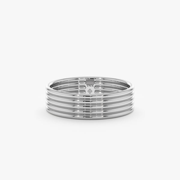 unique design white gold wedding ring