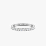 solid white gold full eternity spacer band