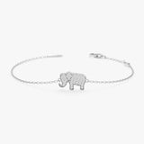 Diamond Elephant Bracelet, Zaya