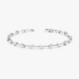 Zig Zag Diamond Station Bracelet,Bridal Shower Gift, Briseis