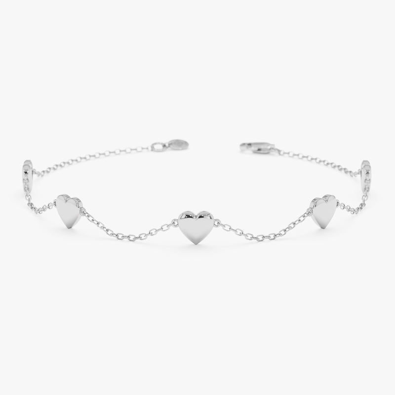 Solid Gold Multi Heart Bracelet, Zaleira