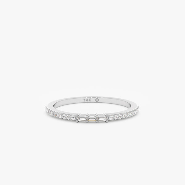 white gold clear diamond ring