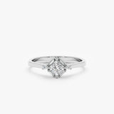 white gold natural white diamond proposal band