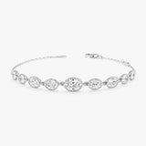 Graduated Oval Lab Grown Diamond Bracelet, Seraphiel