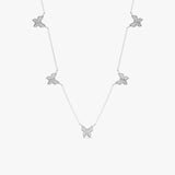 Handcrafted In Solid Gold, Diamond Butterfly Layering Necklace, Phoebe