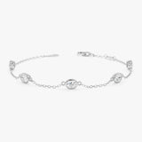 Oval Lab Diamond Station Bracelet, Caeloria