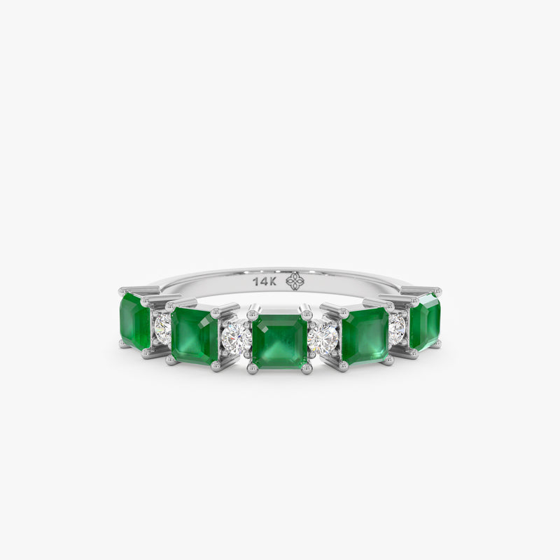 white gold stacking band