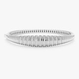 Diamond Croissant Bangle, Natural Diamond and Genuine Gold Jewelry, Morwenna