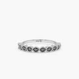 white gold milgrain set band