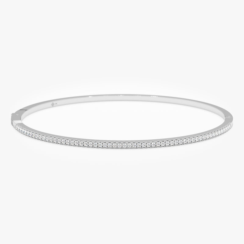 white gold half eternity natural diamond bracelet