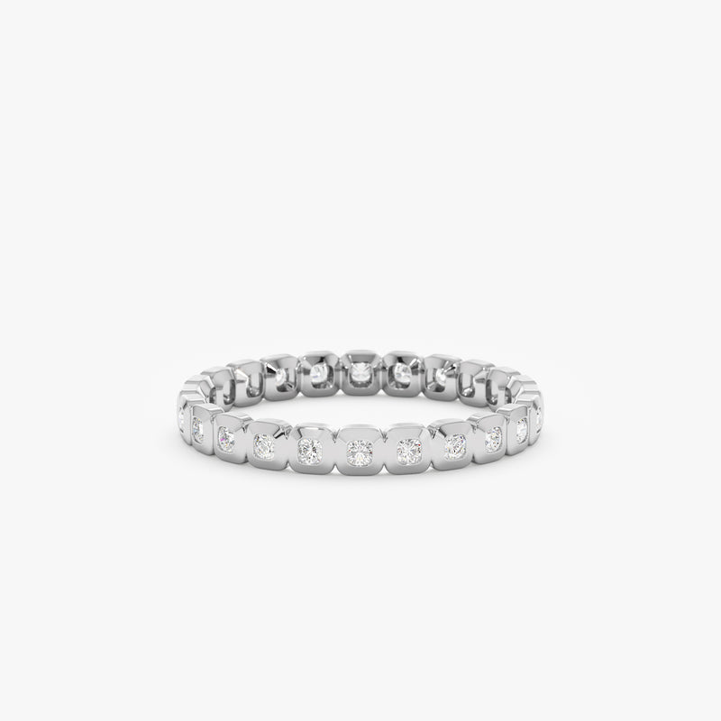 white gold octagon eternity