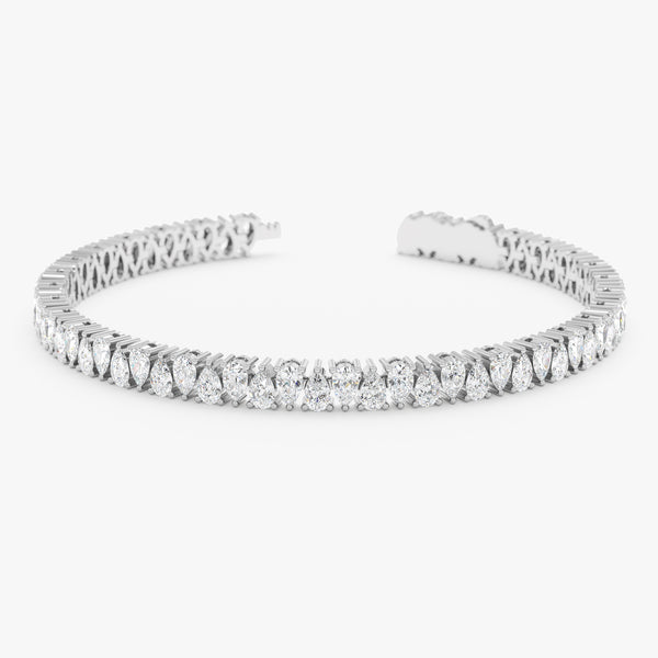 Up-Down Pear Shape Tennis Bracelet, Desdemona