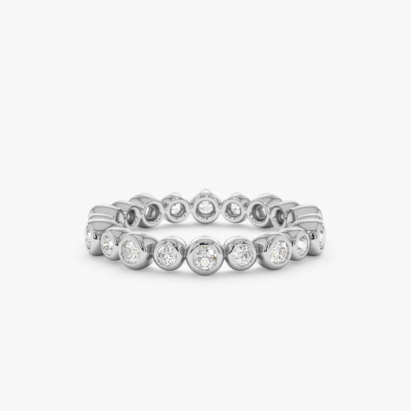 white gold diamond eternity band