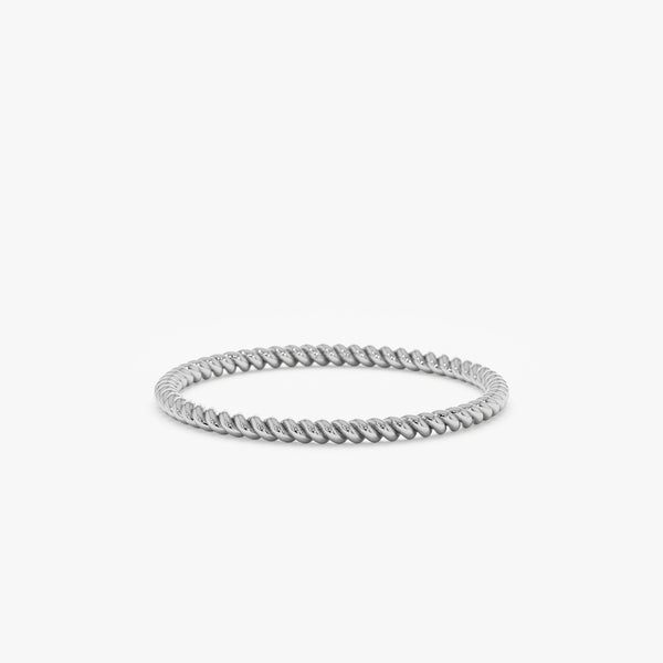 Handcrafted In Solid 14k Gold Braided Rope Ring - Thin, 1.2 mm, Nalani