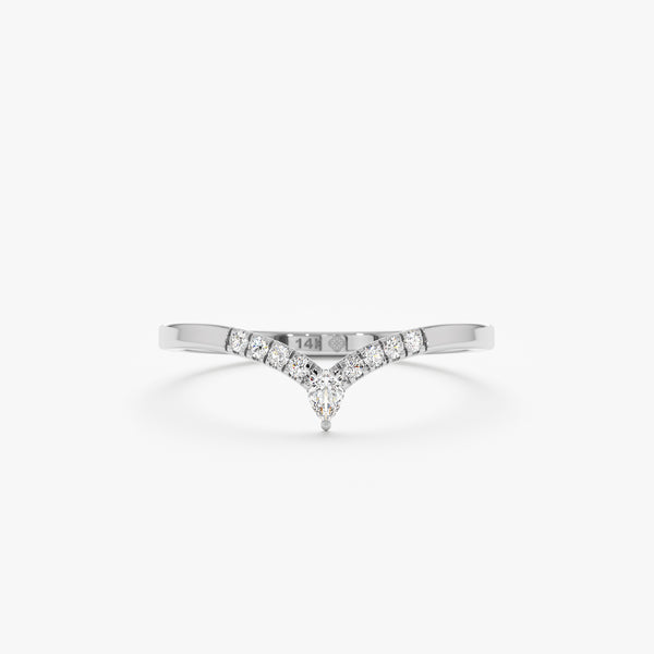 white gold diamond nest ring