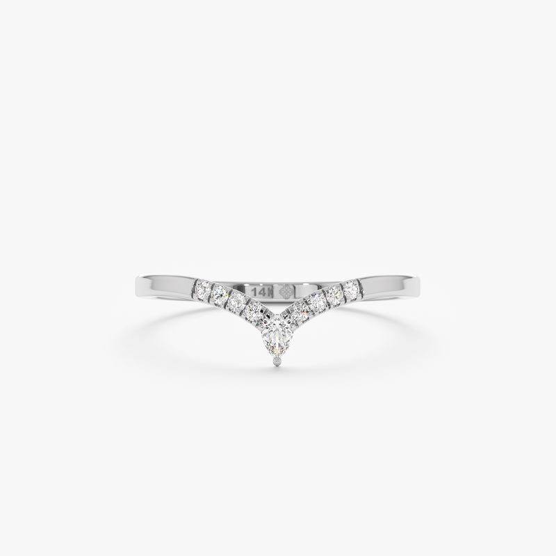 white gold diamond nest ring