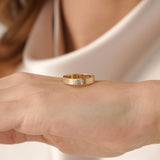 Wide Emerald Cut Lab Diamond Ring, Cirethiel