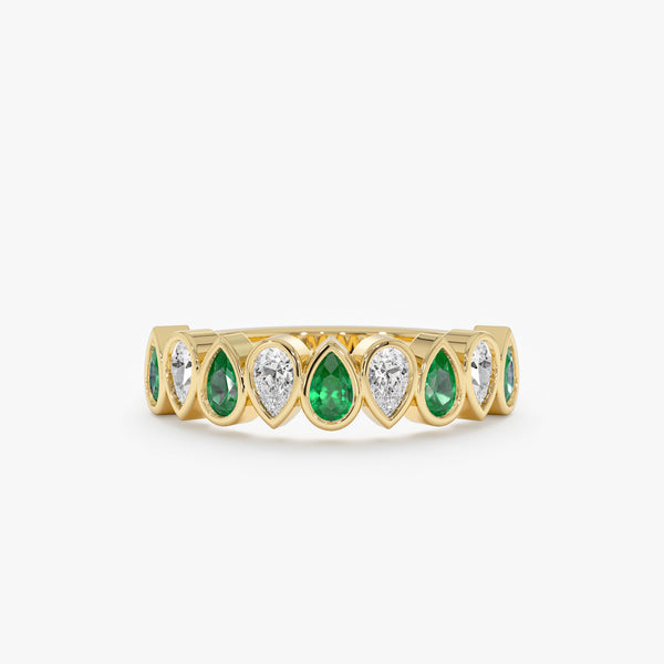 Up-Down Lab Emerald and Lab Diamond Ring,  Neralie