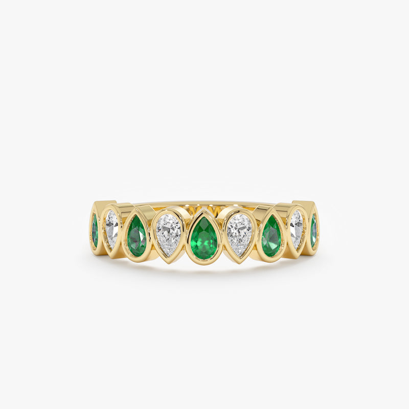 Up-Down Lab Emerald and Lab Diamond Ring,  Neralie