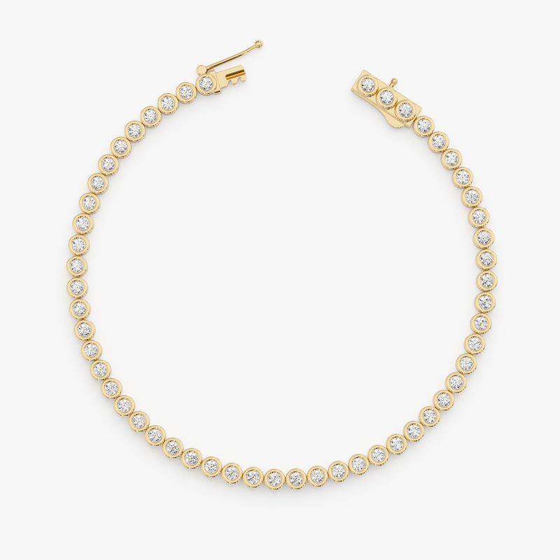 2ctw Bezel Set Lab Grown Diamond Tennis Bracelet, Ysolara