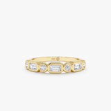 Lab Grown Alternating Wedding Ring, Briony