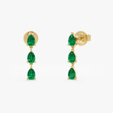 Emerald Drop Earrings, Alarielle