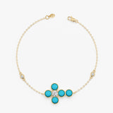 Turquoise Cross Bracelet, Odessia