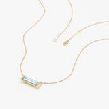 Natural Baguette Aquamarine Necklace, Vix