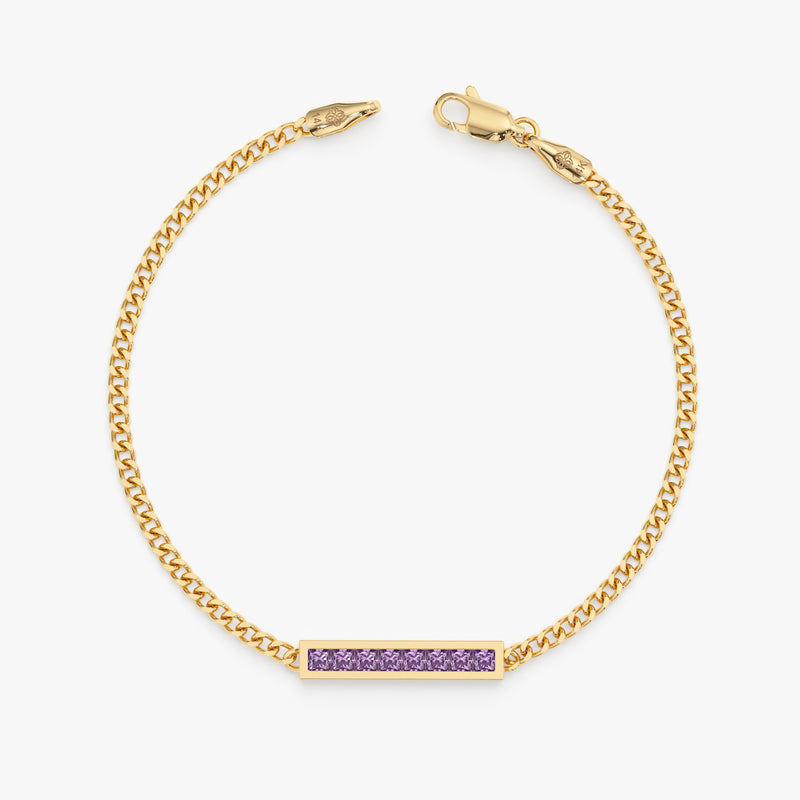 Amethyst Bar Bracelet, Kira