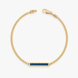 Blue Topaz Bar Bracelet, Kira