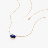 Oval Sapphire Necklace, Cyn - Sarah Elise