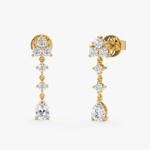 Lab Grown Diamond Drop Earrings, Mirielle