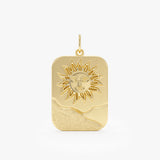 Gold Sun Tag Pendant, Seralyth