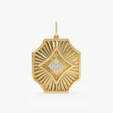Octagon Starburst Diamond Pendant, Azlinae