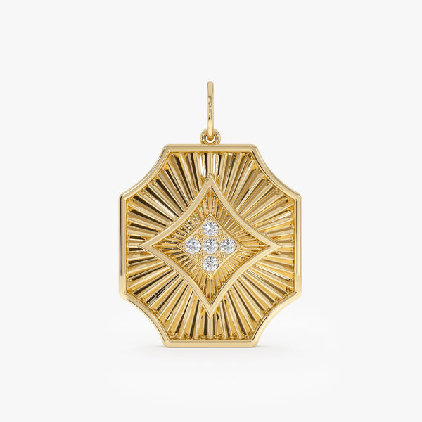 Octagon Starburst Diamond Pendant, Azlinae